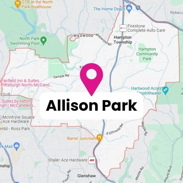 Allison Park service area map