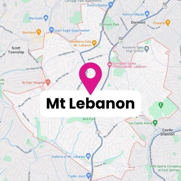 Mt Lebanon service area map