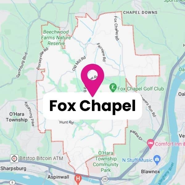 Fox Chapel service area map