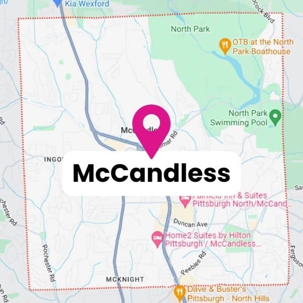 McCandless service area map