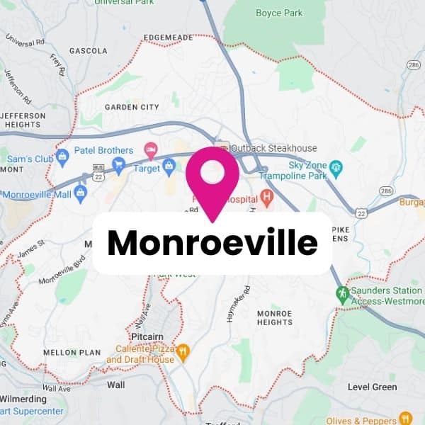 Monroeville service area map