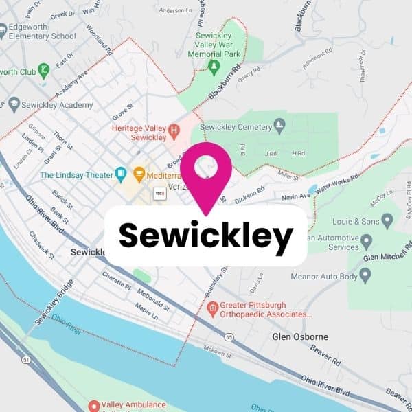 Sewickley service area map