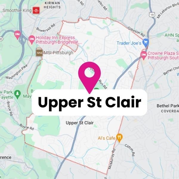 Upper St Clair service area map