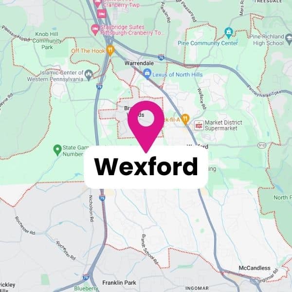 Wexford service area map